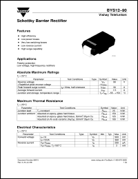 BYS12-90 datasheet: Schottky barrier rectifier for general purpose applications and modern power management systems for all kind of portable equipment BYS12-90