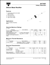 BYT40Y datasheet: Standard recovery rectifier for general purpose applications for power conversion BYT40Y