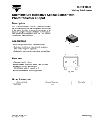 TCNT1000 datasheet: Reflective optical sensor TCNT1000