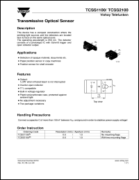 TCSS2100 datasheet: Transmissive optical sensor TCSS2100