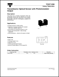 TCST1230 datasheet: Transmissive optical sensor TCST1230