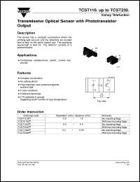 TCST1103 datasheet: Transmissive optical sensor TCST1103