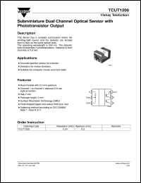 TCUT1200 datasheet: Transmissive optical sensor TCUT1200