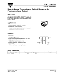 TCPT1200X01 datasheet: Transmissive optical sensor TCPT1200X01