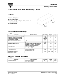 BAW56 datasheet: Small signal switching diode for general purpose applications BAW56