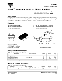 S860T datasheet: BIPMIC (Bipolar Monolithic Integrated Circuits) RF transistor S860T
