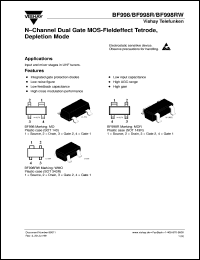 BF998 datasheet: N-Channel depletion mode dual-gate Si-MOSFET RF transistor BF998