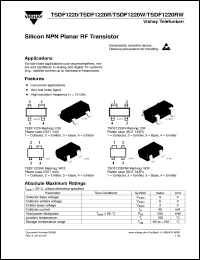 TSDF1220W datasheet: 12-GHz low-noise RF transistor TSDF1220W