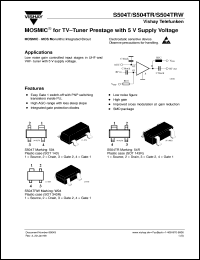 S504T datasheet: RF MOSMIC (MOS Monolithic Integrated Circuit) transistor S504T