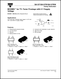 S913T datasheet: RF MOSMIC (MOS Monolithic Integrated Circuit) transistor S913T