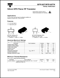 BFR182T datasheet: NPN small signal RF transistor BFR182T