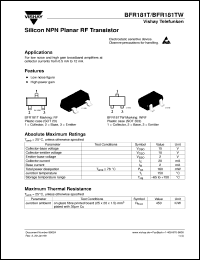 BFR181TW datasheet: NPN small signal RF transistor BFR181TW