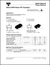 S852TW datasheet: NPN small signal RF transistor S852TW