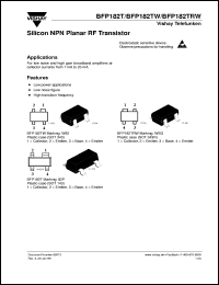 BFP182TW datasheet: NPN small signal RF transistor BFP182TW