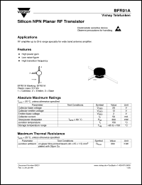 BFR91A datasheet: NPN small signal RF transistor BFR91A