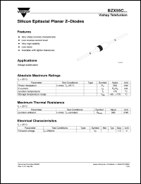 BZX55C2V7 datasheet: 2.7V zener diode BZX55C2V7