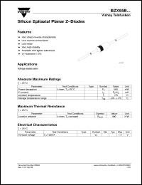 BZX55B2V7 datasheet: 2.7V zener diode BZX55B2V7