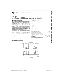 LPC660IM datasheet: Low Power CMOS Quad Operational Amplifier LPC660IM