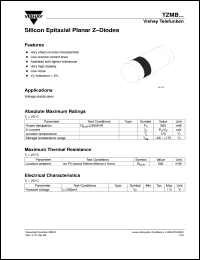 TZMB3V9 datasheet: 3.9V zener diode TZMB3V9