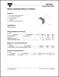 BZT55C3V9 datasheet: 3.9V zener diode BZT55C3V9