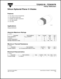 TZQ5233B datasheet: 6.0V zener diode TZQ5233B