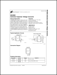 MAX660M datasheet: Switched Capacitor Voltage Converter MAX660M