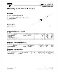 1N4688 datasheet: 4.7V zener diode 1N4688