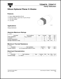 TZS4683 datasheet: 3.0V zener diode TZS4683