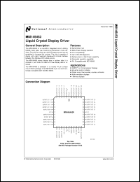 MM145453V datasheet: Liquid Crystal Display Driver MM145453V