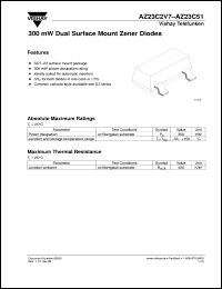 AZ23C33 datasheet: Zener diode AZ23C33