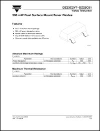 DZ23C2V7 datasheet: Zener diode DZ23C2V7