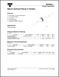 BZX85C30 datasheet: 30V, 1W zener diode BZX85C30