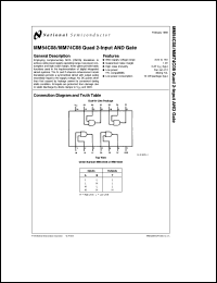 MM54C08J/883 datasheet: Quad 2-Input AND Gate MM54C08J/883