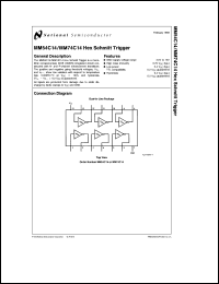 MM54C14J/883 datasheet: Hex Schmitt Trigger MM54C14J/883