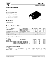 BZG03C39 datasheet: 37V, 3W zener diode BZG03C39