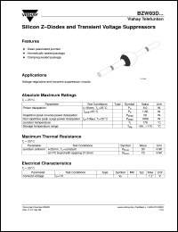 BZW03D8V2 datasheet: 8.2V zener and suppressor diode BZW03D8V2