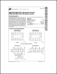 MM54C90J/883 datasheet: 4-Bit Decade Counter MM54C90J/883