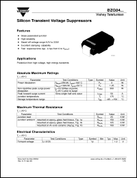BZG04200 datasheet: 200V suppressor diode BZG04200
