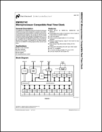 MM58274CVX datasheet: Microprocessor Compatible Real Time Clock MM58274CVX