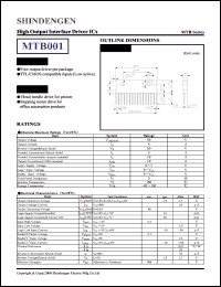 MTB001 datasheet: Solemoind/motor driver MTB001
