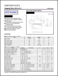 MTD2003 datasheet: Stepper motor driver MTD2003