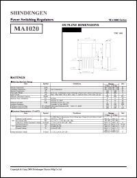 MA1020 datasheet: Power switching regulator MA1020