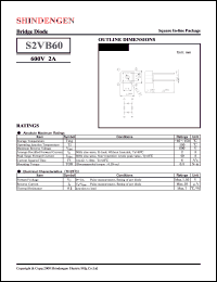S2VB60 datasheet: General purpose DIL bridge rectifier S2VB60