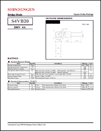 S4VB20 datasheet: General purpose DIL bridge rectifier S4VB20