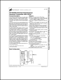 PC16550DV datasheet: Universal Asynchronous Receiver/Transmitter with FIFOs PC16550DV