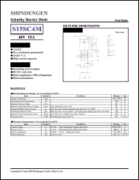 S15SC4M datasheet: Dual Schottky barrier rectifier S15SC4M