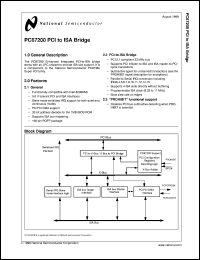PC87200VUL datasheet: PCI to ISA Bridge PC87200VUL