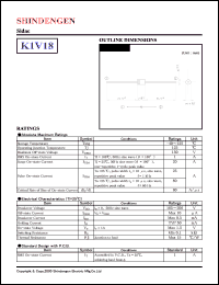 K1V18 datasheet: Sidac (Bi-directional thyristor) K1V18