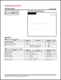 KA10R25 datasheet: Transient surge suppressors KA10R25