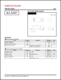 KL3Z07 datasheet: Transient surge suppressors KL3Z07